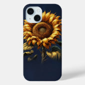 Blauwe rustieke zonnebloem Case-Mate iPhone case (Achterkant)