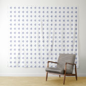Blauwe saffier hart wandkleed (In Situ (horizontaal))