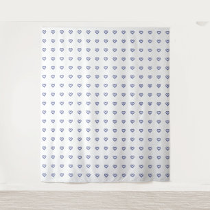 Blauwe saffier hart wandkleed