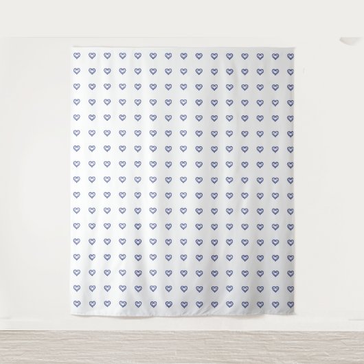 Blauwe saffier hart wandkleed (Voorkant)