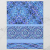 Blauwe sampler bulk scrapbookpapierpagina's flyer (Achterkant)