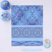 Blauwe sampler bulk scrapbookpapierpagina's flyer (Enkel)