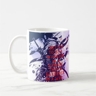 Blauwe Samurai & Kersenbloesem Inkunst Motiverend Koffiemok