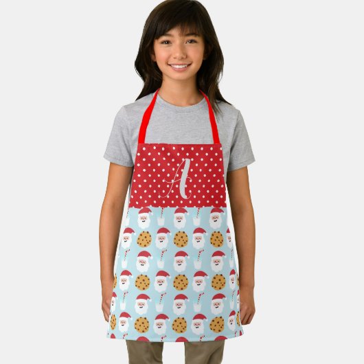 Blauwe Santa Melk en Schort van koekjes, klein Sch (Insitu)