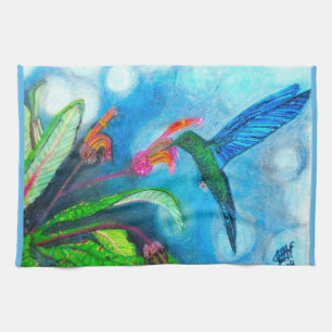 BLAUWE SAPPHIERE KOLIBRIE handdoek