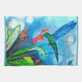 BLAUWE SAPPHIERE KOLIBRIE handdoek