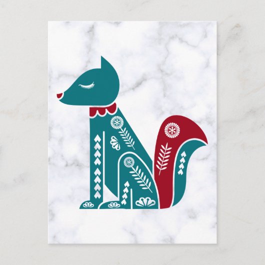  Blauwe Scandinavische eekhoorn Briefkaart (Voorkant)