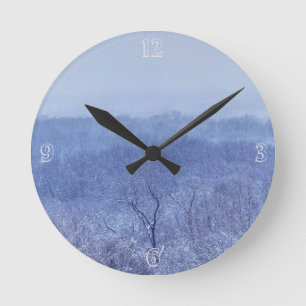 Blauwe schaduw ronde klok