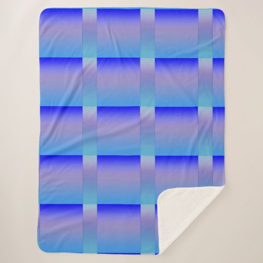 Blauwe schaduw sherpa deken (Voorkant)