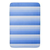 Blauwe schaduwstrepen badmat (Voorkant Verticaal)