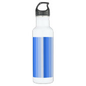Blauwe schaduwstrepen waterfles  (Voorkant)