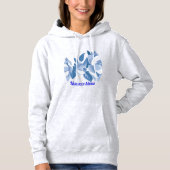 Blauwe schakering hoodie (Voorkant)