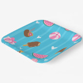 Blauwe schattige illustraties Papieren Bord (Gebogen)