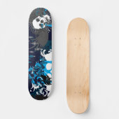 Blauwe schedel skateboard (Voorkant)