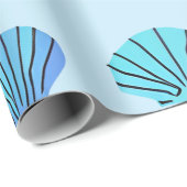 Blauwe Schelp Cadeaupapier (Rol Hoek)