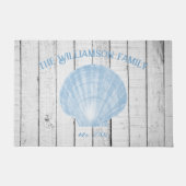 Blauwe  schelp deurmat (Voorkant)