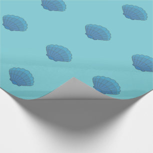 Blauwe Schelp Mozaïek Cadeaupapier