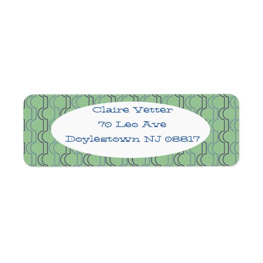 Blauwe schelpdieren etiket (Voorkant)