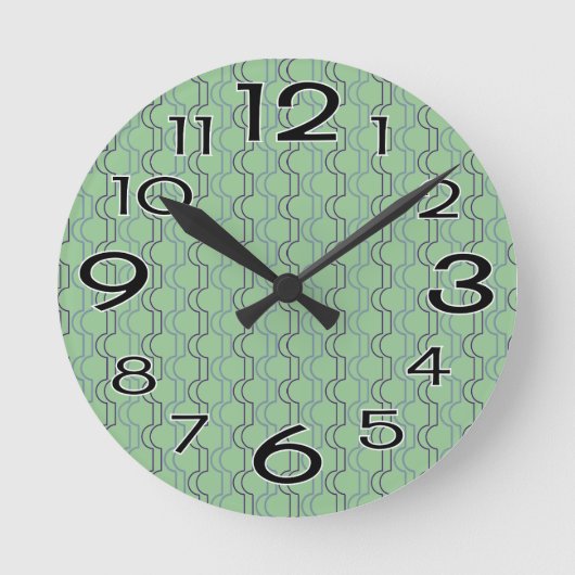 Blauwe schelpdieren ronde klok (Voorkant)