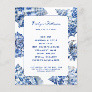 Blauwe schelpen flyer