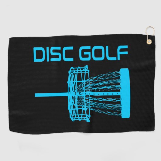 Blauwe schijf Golf Basket Golf Towel Golfhanddoek (Horizontaal)
