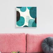 Blauwe schijven canvas afdruk (Insitu (Woonkamer))