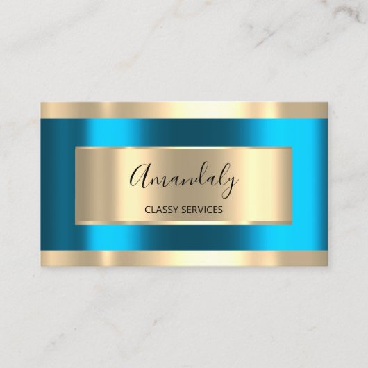 Blauwe schijven Gold Drivers omhuld holograaf Blu Visitekaartje (Voorkant)