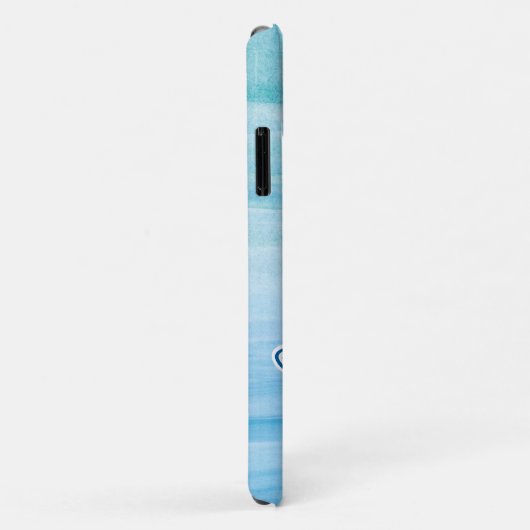 Blauwe schildpad Case-Mate iPhone case (Achterkant/rechts)