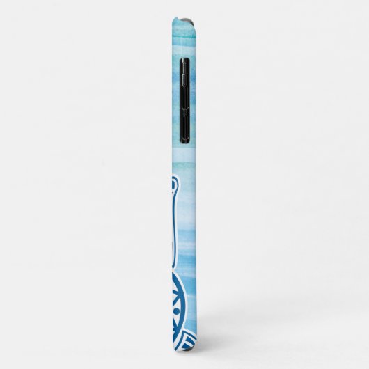 Blauwe schildpad Case-Mate iPhone case (Achterkant/links)
