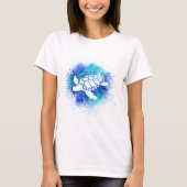 Blauwe schildpad t-shirt (Voorkant)