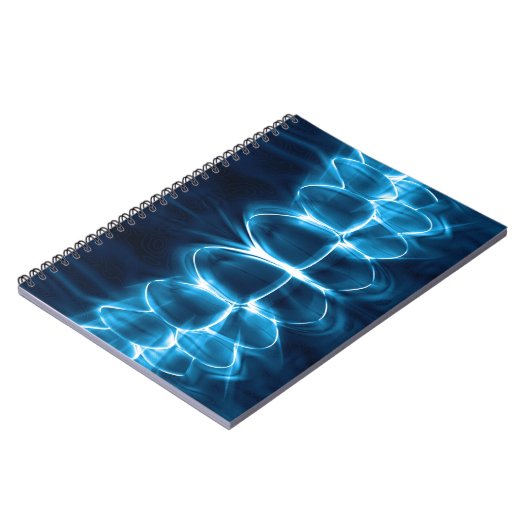 Blauwe schitterende teeth bite-desktop notebook notitieboek (Linkerzijde)