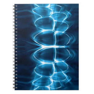 Blauwe schitterende teeth bite-desktop notebook notitieboek