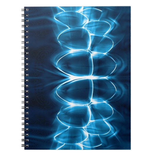 Blauwe schitterende teeth bite-desktop notebook notitieboek (Voorkant)