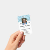 Blauwe School Iconen Homeschool Student ID Badge (Handheld)