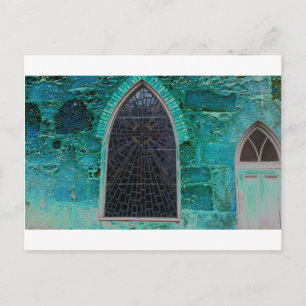 Blauwe schoonheid briefkaart