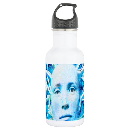 Blauwe Schorpioen Waterfles (Voorkant)