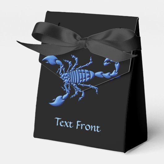 Blauwe Scorpion Bedankdoosjes (Voorkant Zijde)