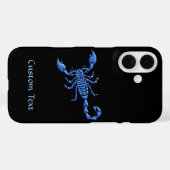 Blauwe Scorpion Case-Mate iPhone Case (Achterkant (horizontaal))