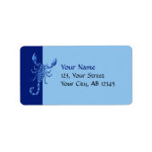 Blauwe Scorpion Etiket (Voorkant)