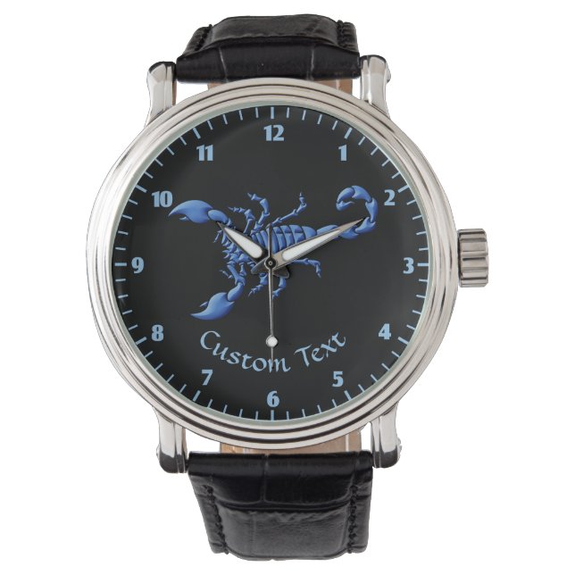 Blauwe Scorpion Horloge (Voorkant)
