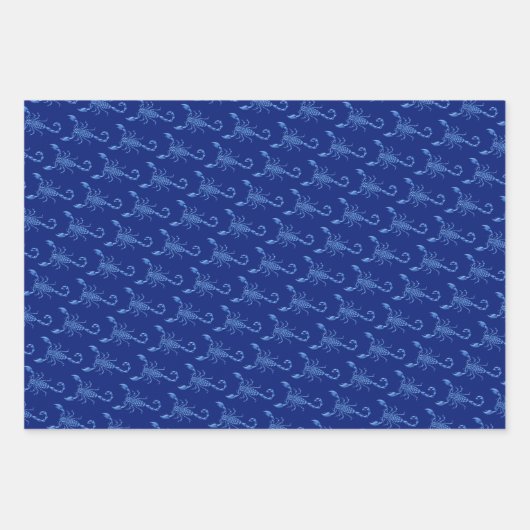 Blauwe Scorpion Inpakpapier Vel (Voorkant)