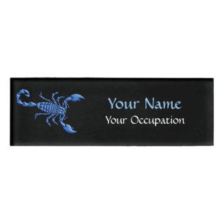 Blauwe Scorpion Naambadge