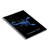 Blauwe Scorpion Notitieboek (Rechterzijde)