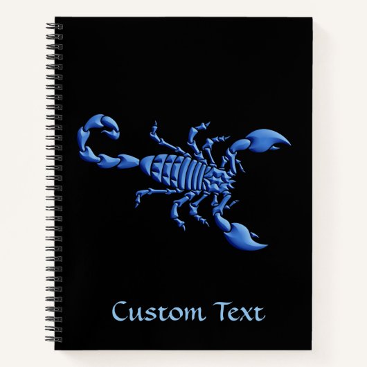 Blauwe Scorpion Notitieboek (Voorkant)