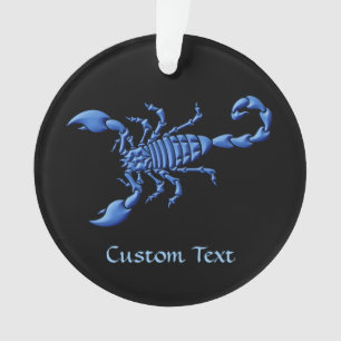 Blauwe Scorpion Ornament