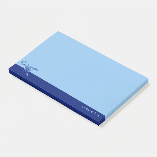 Blauwe Scorpion Post-it® Notes (Schuin)