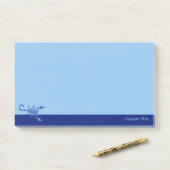 Blauwe Scorpion Post-it® Notes (Op bureau)