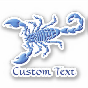 Blauwe Scorpion Sticker