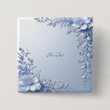 Blauwe Sierbloemen met Parels Knop