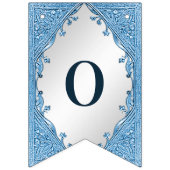 Blauwe sierbont vlag vlaggetjes (Tweede vlag)